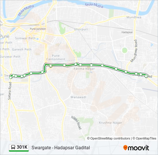 301k Route Schedules, Stops & Maps Hadapsar Gadital (Updated)