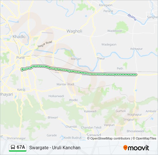 67A Bus Line Map