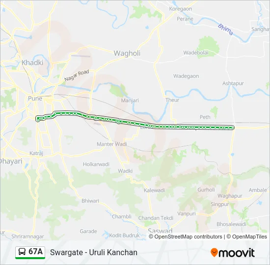 67A Bus Line Map