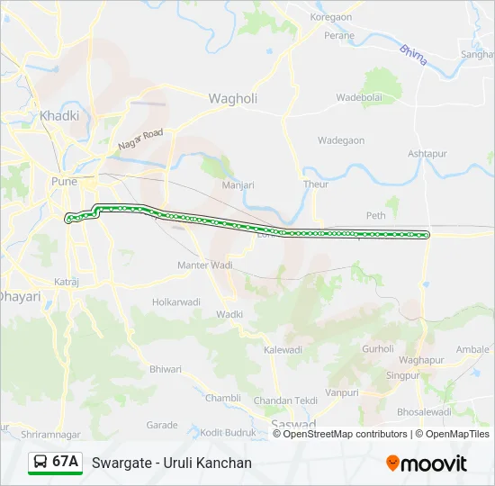 67A Bus Line Map