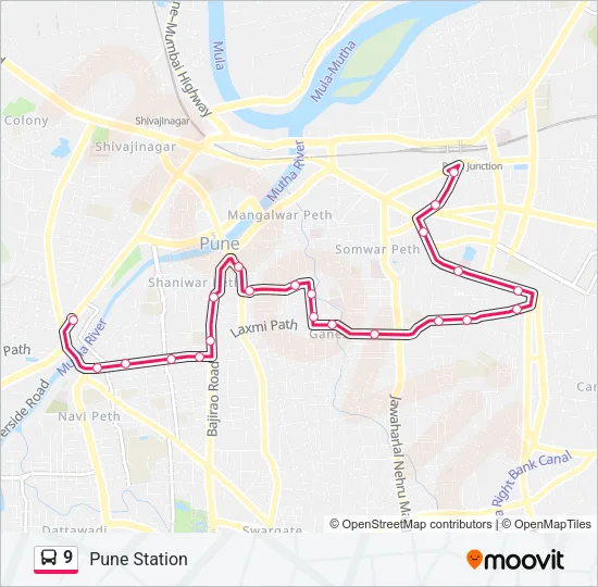 9 Bus Line Map