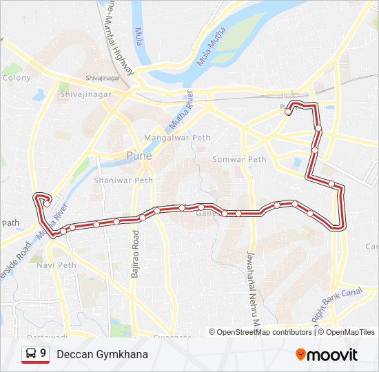 9 Bus Line Map