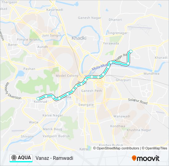 AQUA metro Line Map