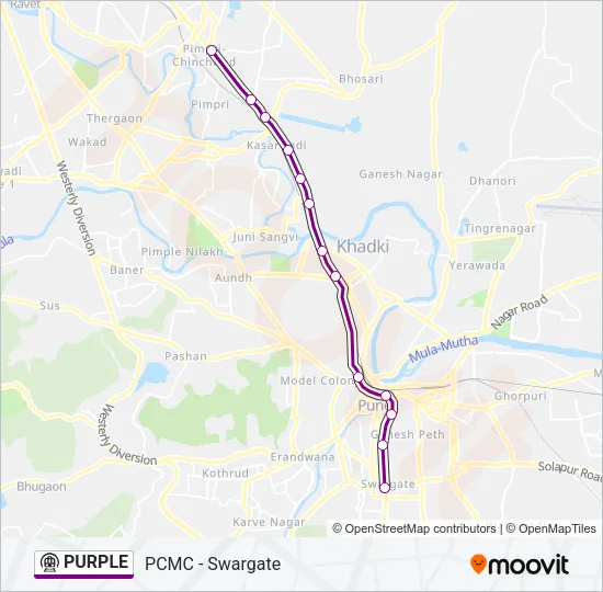 PURPLE Metro Line Map