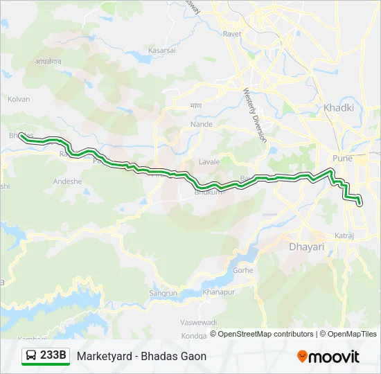 233B Bus Line Map