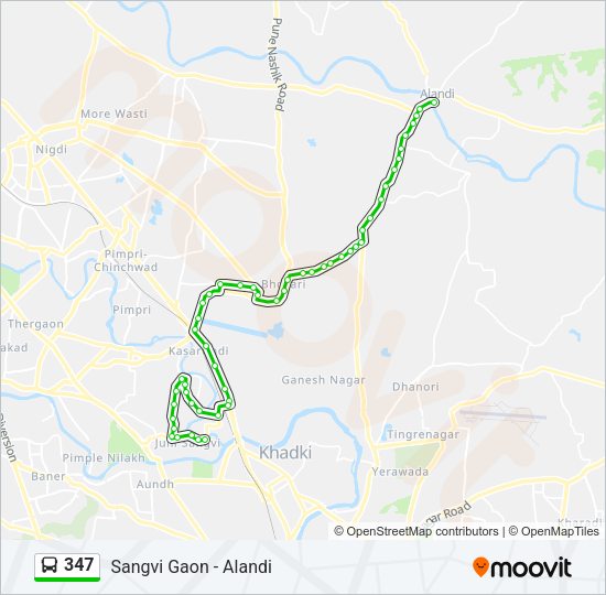 347 Bus Line Map