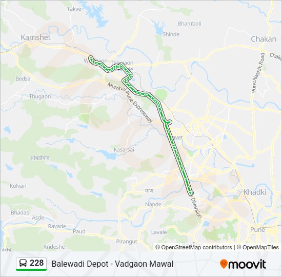 228 bus Line Map