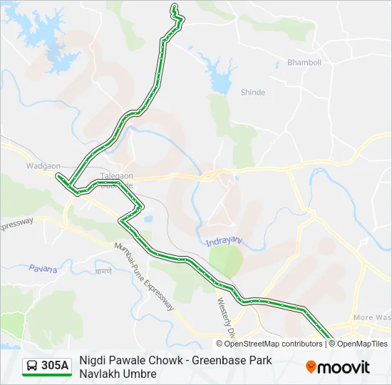 305A Bus Line Map
