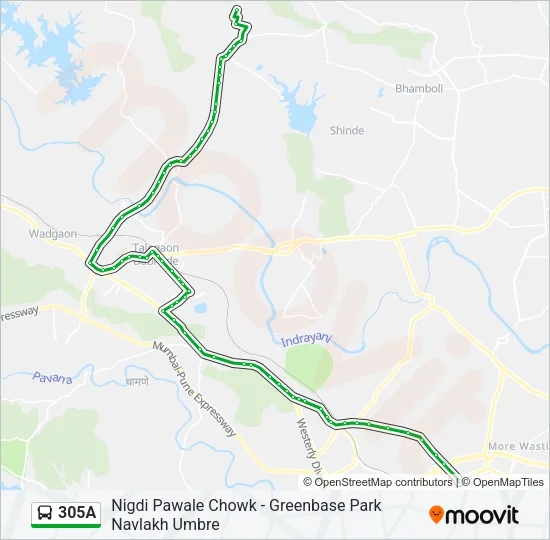 305A Bus Line Map