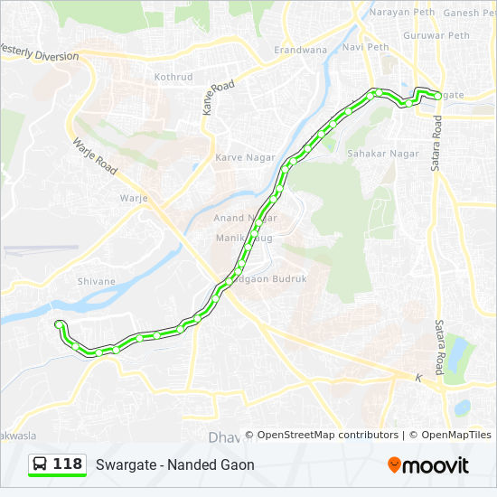 118 Bus Line Map