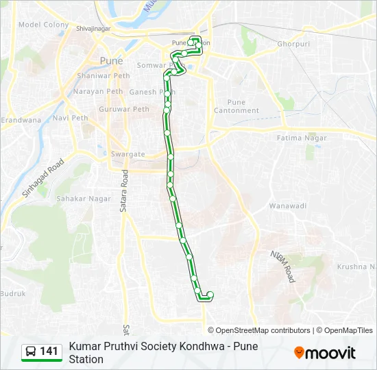 141 Bus Line Map