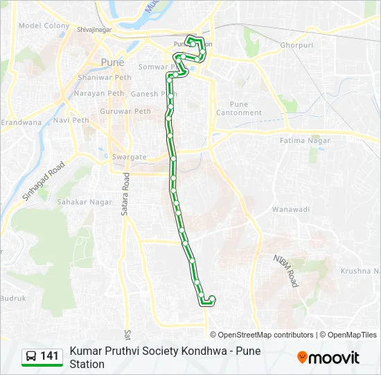 141 Bus Line Map