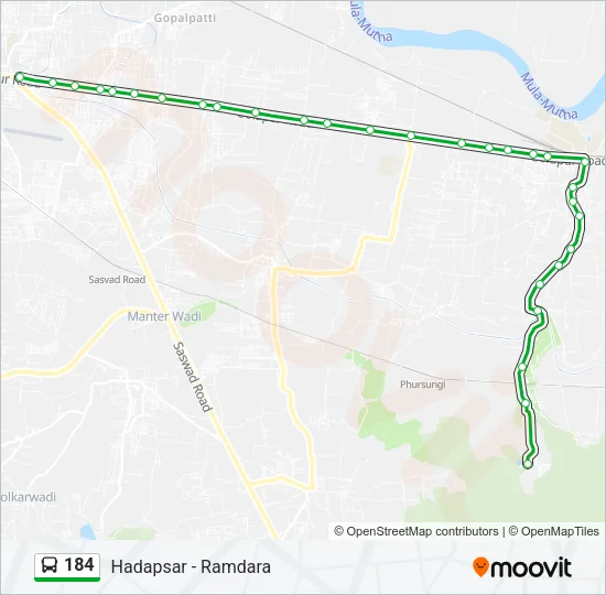 184 Bus Line Map