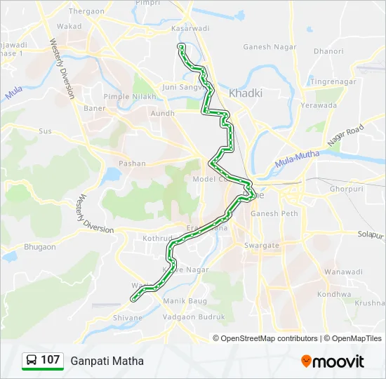 107 Bus Line Map