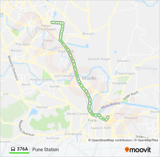 376A Bus Line Map
