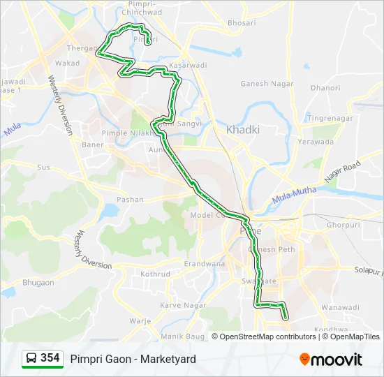 354 Bus Line Map