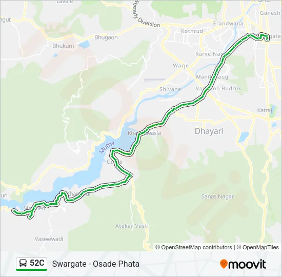 52C Bus Line Map