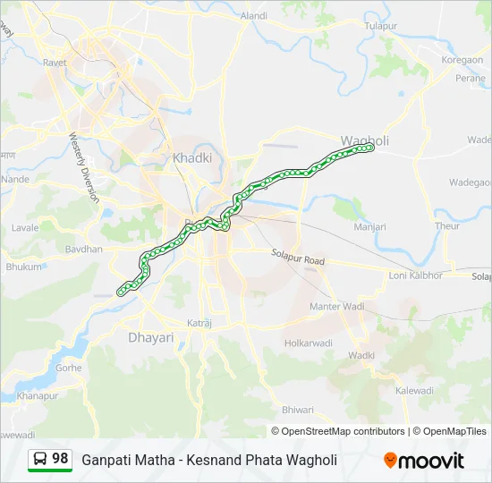 98 Bus Line Map