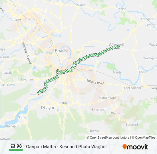 98 Bus Line Map