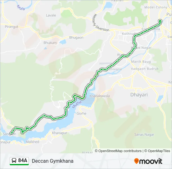 84A Bus Line Map