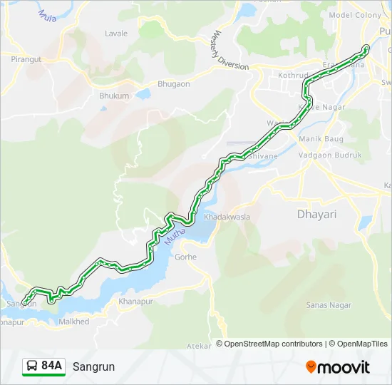 84A Bus Line Map