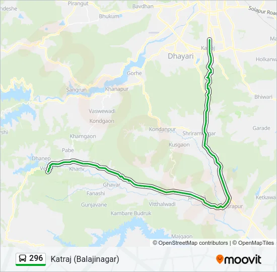 296 Bus Line Map