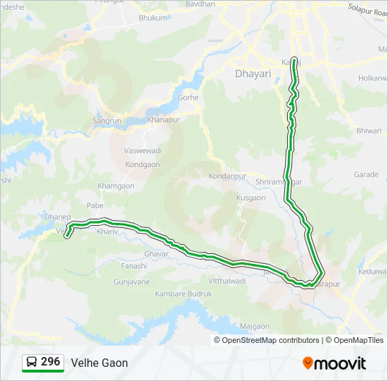 296 Bus Line Map