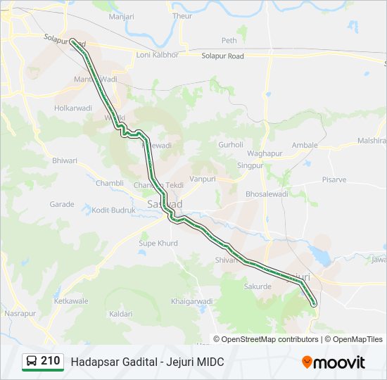 210 Bus Line Map