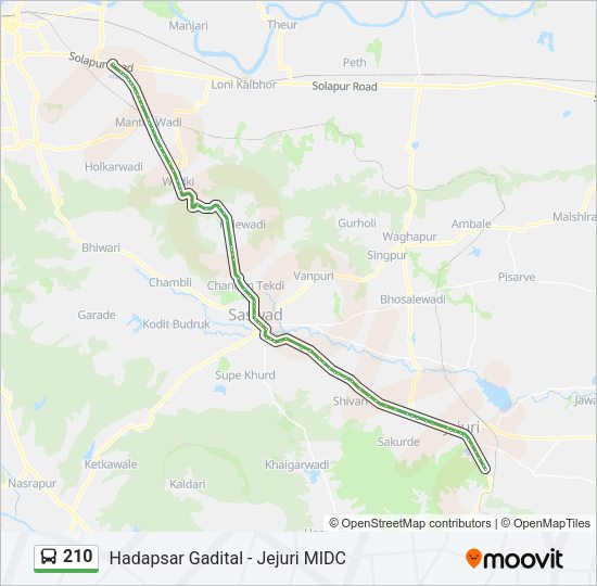 210 Bus Line Map