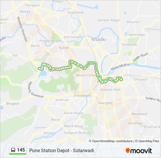 145 Bus Line Map