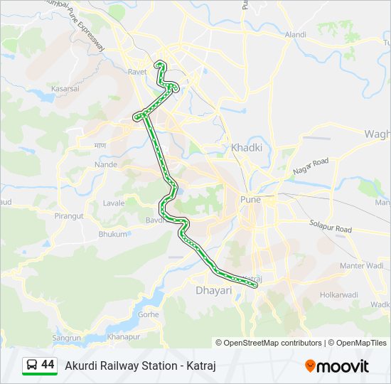 44 Bus Line Map