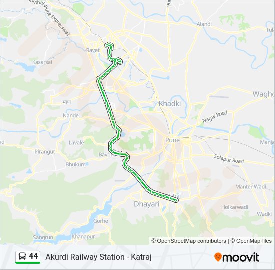 44 Bus Line Map