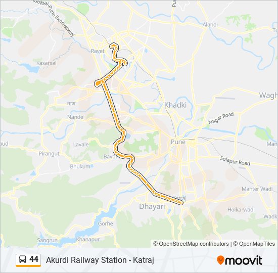 44 Route Schedules, Stops & Maps Akurdi Railway Station (Updated)