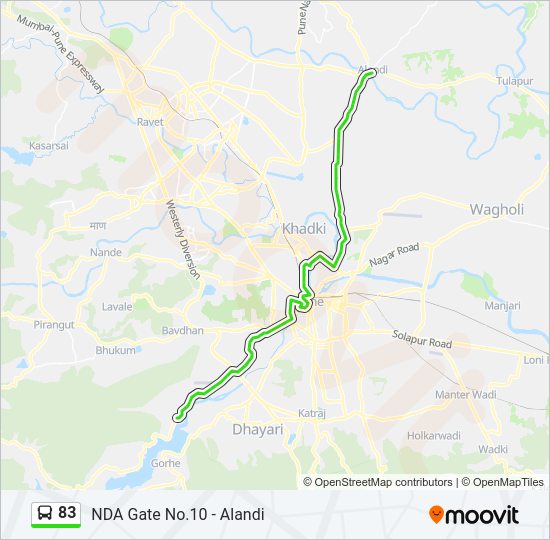 83 Bus Line Map