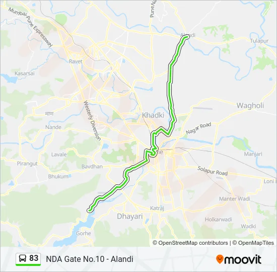83 Bus Line Map
