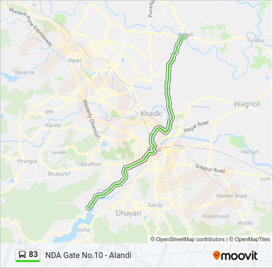 83 Bus Line Map