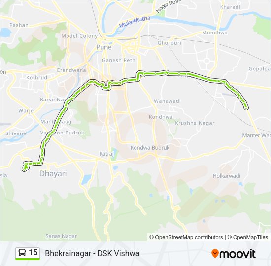 15 Bus Line Map