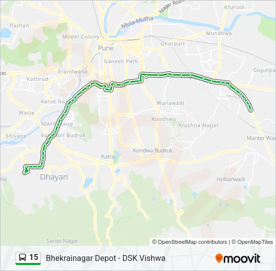 15 Bus Line Map