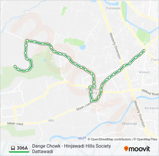 306A Bus Line Map