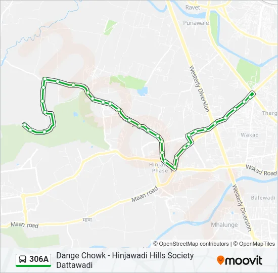 306A Bus Line Map