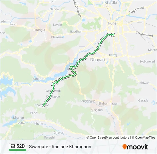 52D Bus Line Map