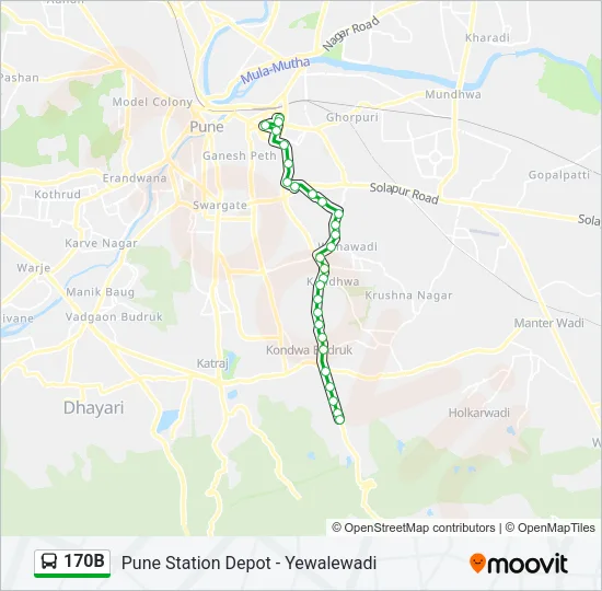 170B Bus Line Map