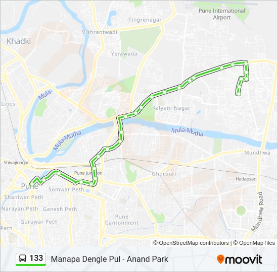 133 Bus Line Map