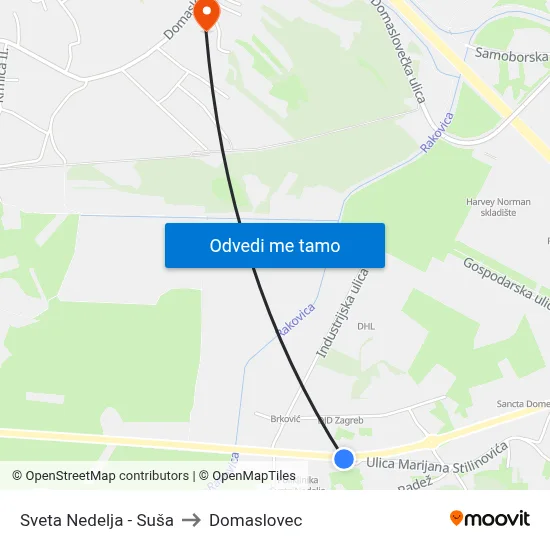 Sveta Nedelja - Suša to Domaslovec map