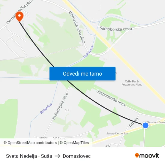 Sveta Nedelja - Suša to Domaslovec map