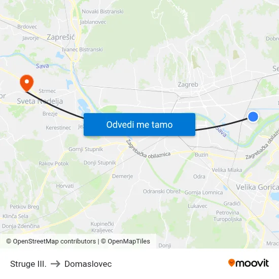 Struge III. to Domaslovec map