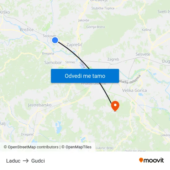 Laduc to Gudci map