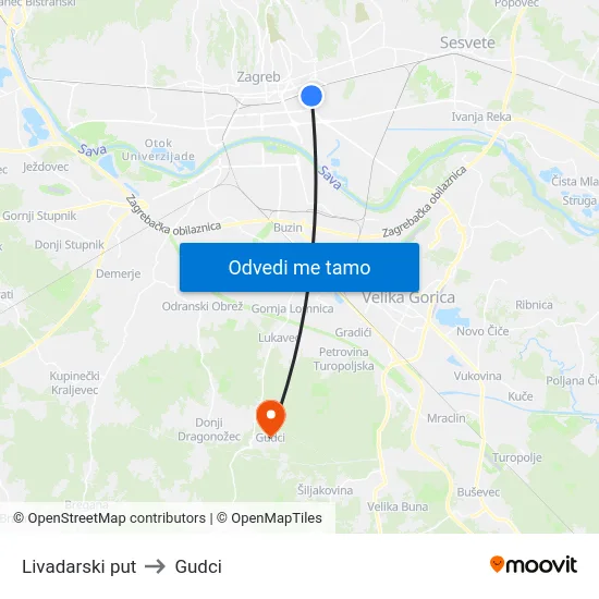 Livadarski put to Gudci map