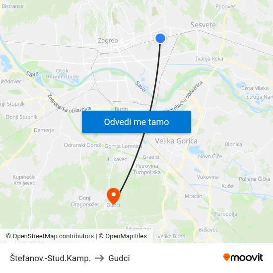 Štefanov.-Stud.Kamp. to Gudci map