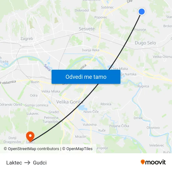 Laktec to Gudci map